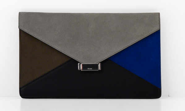 celine-royal-blue-and-grey-diamond-clutch-bag