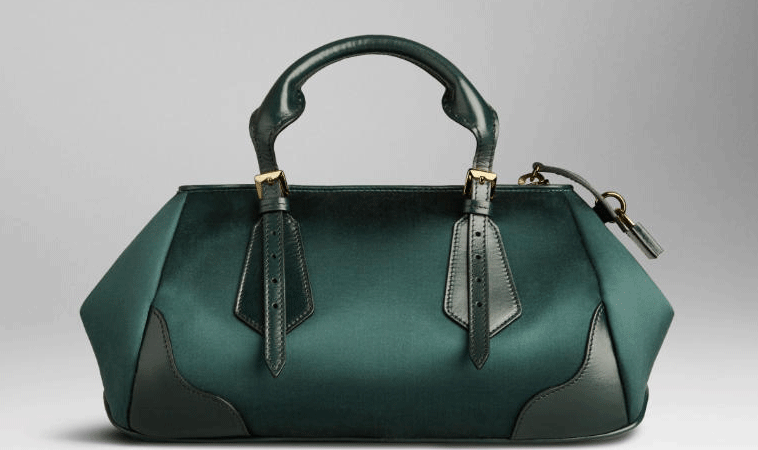The-Blaze-In-Duchess-Satin-And-Leather-Dark-Kelly-Green-1a