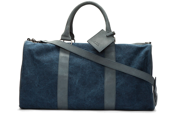 A.p.c.-Navy-Blue-Cotton-And-Leather-Duffle-Bag-07-07-2013-1