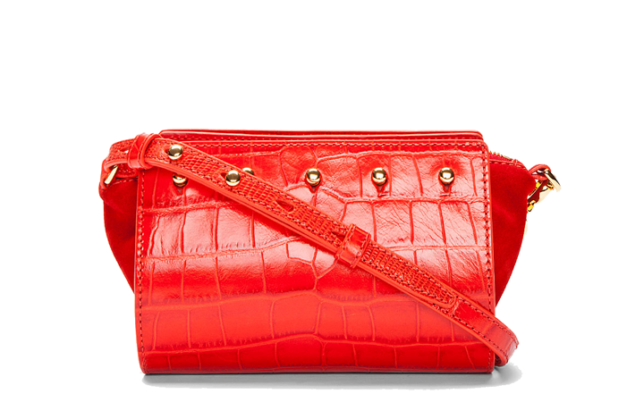 Alexander-Wang-Tang-Red-Leather-And-Suede-Studded-Reptile-Pelican-Sling-Bag-05-07-2013-1