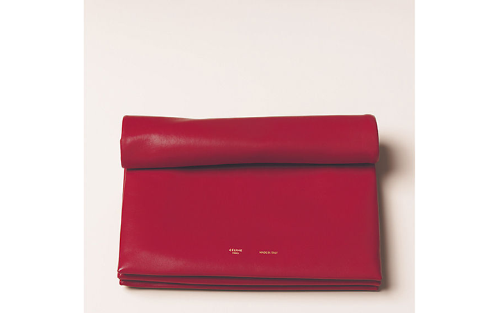 Celine-Soft-Trio-Rolled-bag-in-Bright-Red-1