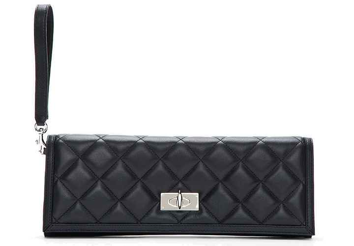Givenchy-Long-Black-Quilted-Sharktooth-Clutch-image-1