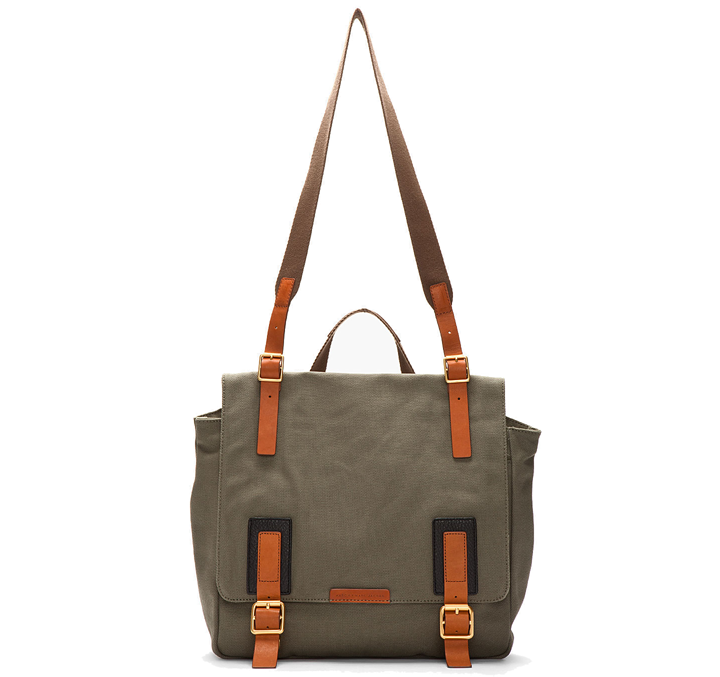 Marc-By-Marc-Jacobs-Olive-Green-Canvas-Leather-trimmed-Hugo-Messenger-07-07-2013-1