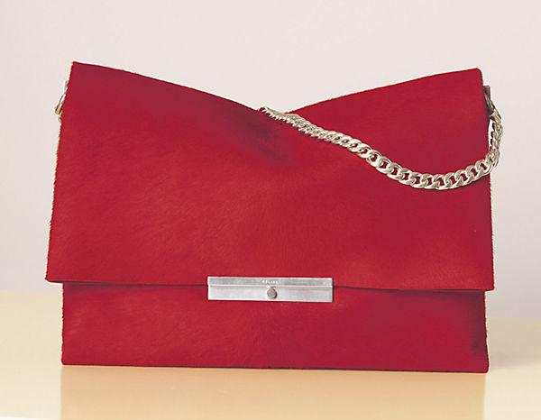 Celine-blade-bag-in-Red-with-Chain-1