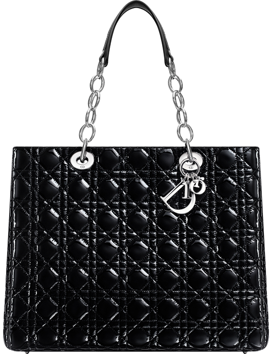Dior-Soft-shopping-bag-in-black-patent-leather-1