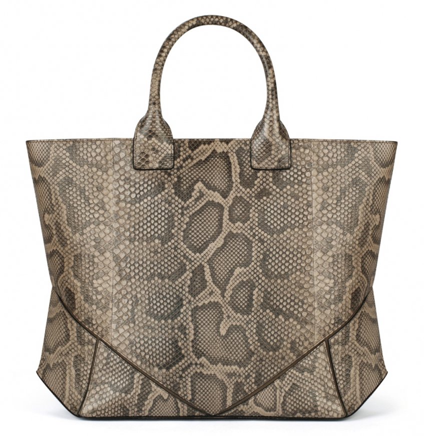 Easy bag in beige and taupe python
