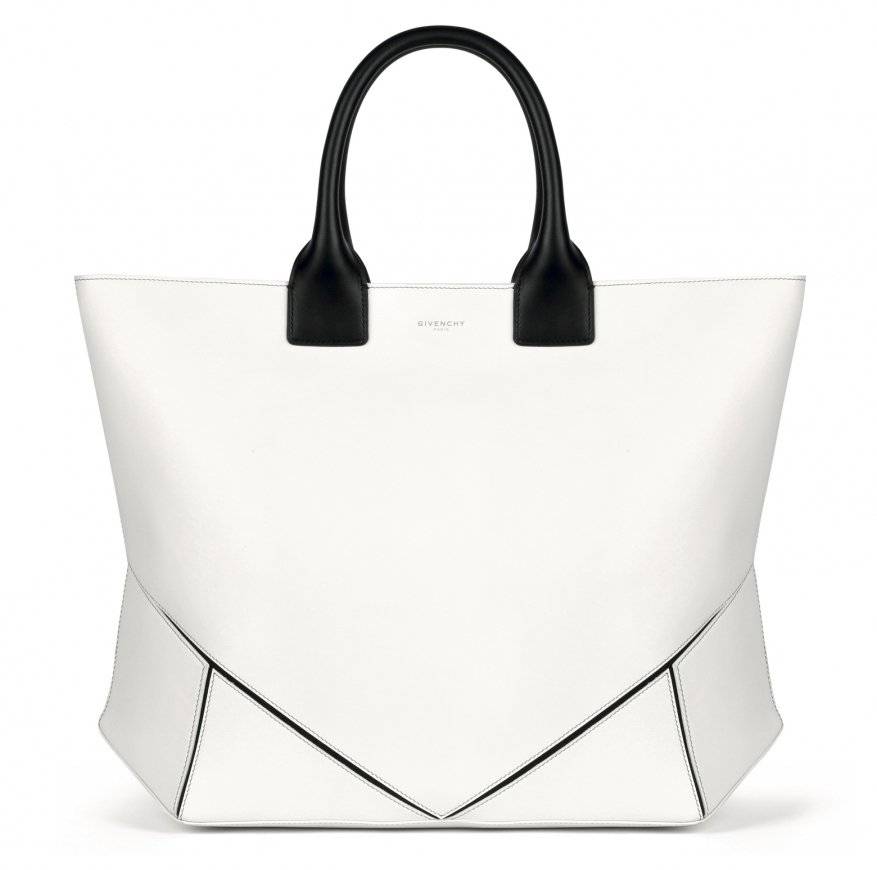 Easy bag in white and black nappa leather