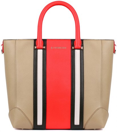 Givenchy-Mini-LUCREZIA-shopping-bag-in-beige-red-black-and-ivory-grained-leather-1