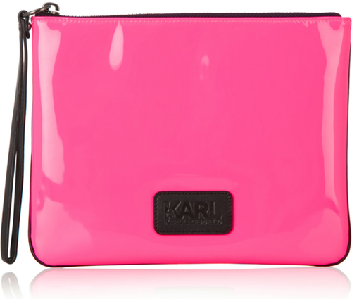 Karl-Lagerfeld-Neon-Patent-leather-pouch-1