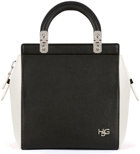 Small-HOUSE-DE-GIVENCHY-bag-in-black-and-ivory-grained-leather-1