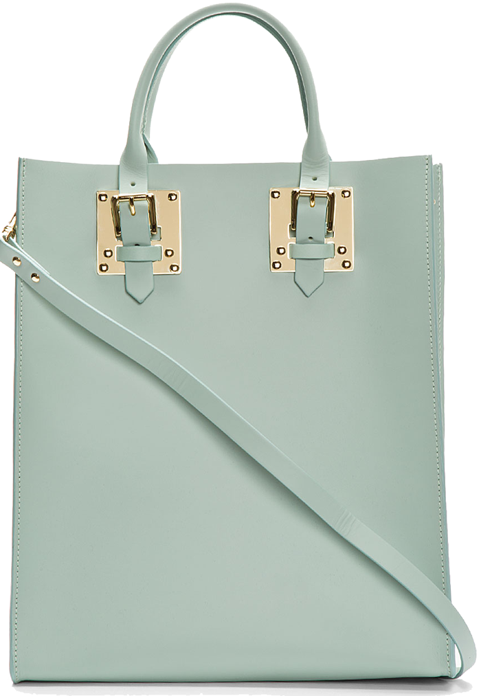 Sophie-Hulme-Teal-Soft-Leather-Buckled-Tote-Light-Green-1