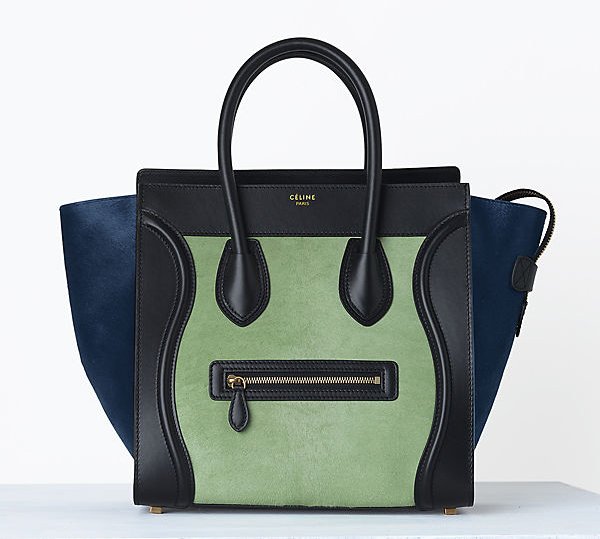 Celine-Luggage-handbag-in-Multicolour-Pony-Calfskin-Pistachio