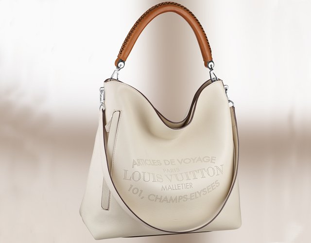 Louis Vuitton Leather Noisette Parnassea Bagatelle Shoulder Bag (SHF-20732)