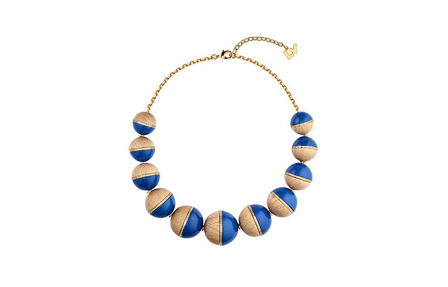 Louis Vuitton Blue Wooden Necklace