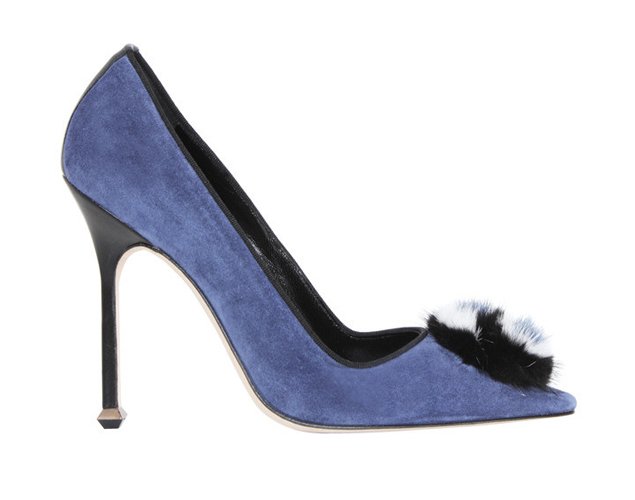Manolo Blahnik Blue Christmas Shoes