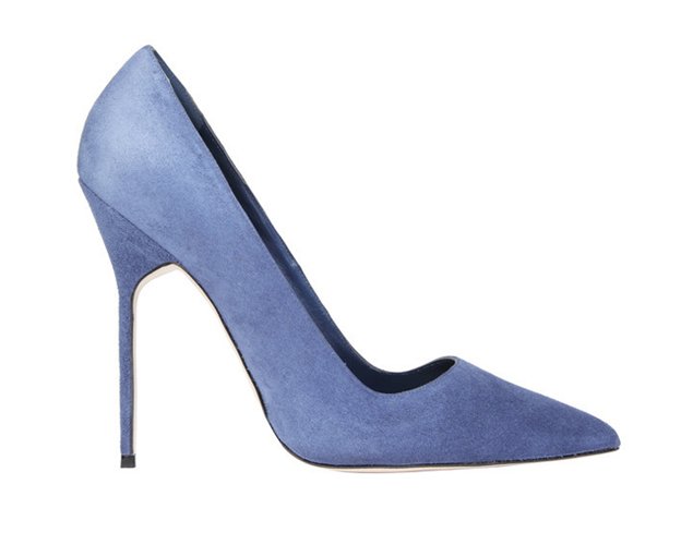 Manolo Blahnik Blue Christmas Shoes
