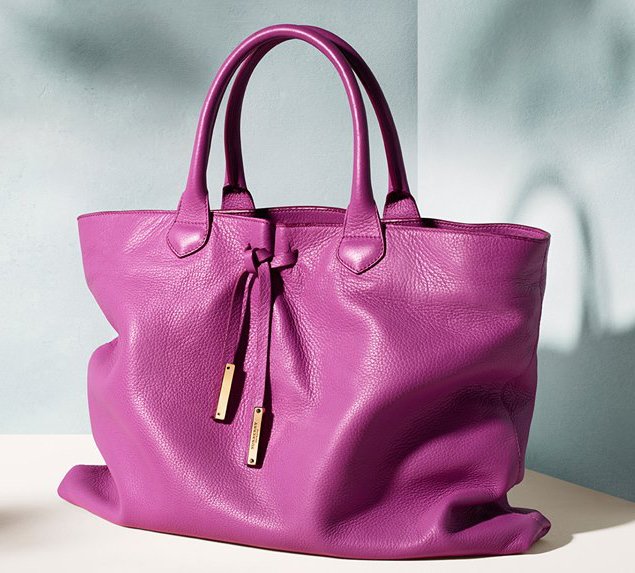 Burberry Bow tote bag in damson pink 