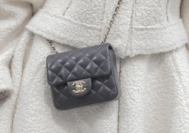 Chanel Mini Classic Flap Bag in Black and Silver Hardware