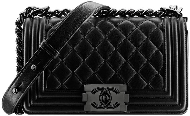 Chanel-Metallic-Calfskin-Boy-Chanel-Flap-Bag-Embellished-with-Black-Metal