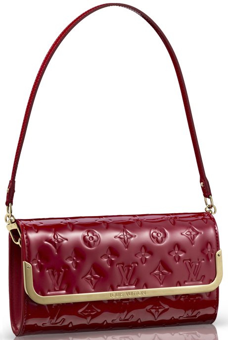 Louis Vuitton Amarante monogram vernis rossmore clutch Dark red