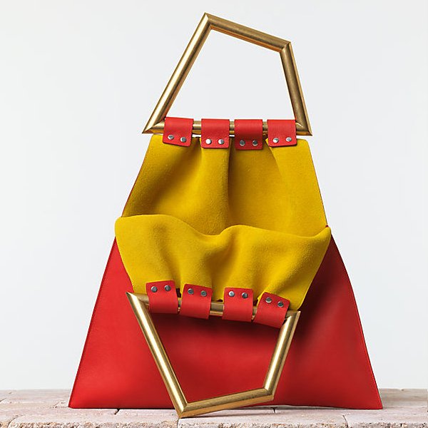 Celine-Triangle-Handbag-in-Smooth-Calfskin-Vermilion