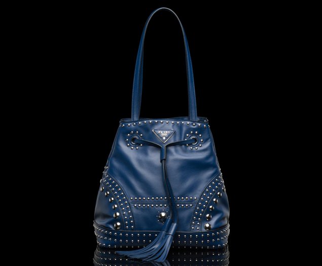 Prada-Studded-Leather-bucket-bag-blue