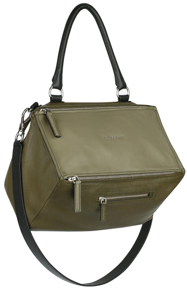 givenchy-Medium-smooth-khaki-leather-Pandora-bag