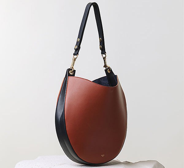 Celine-Hobo-Handbag-Brick-Multicolour-Smooth-Calfskin