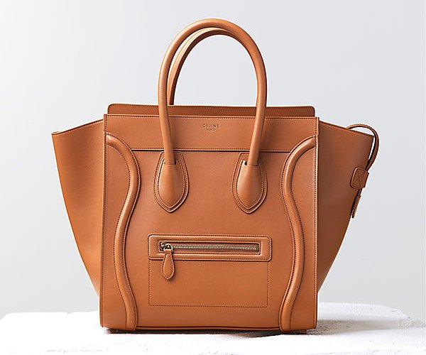 Celine-Luggage-Handbag-Light-Copper-Smooth-Calfskin