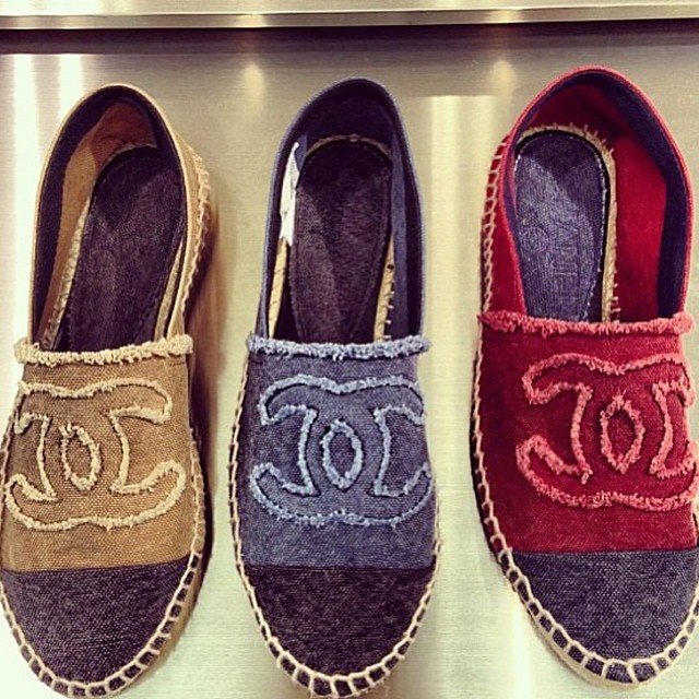 Chanel-Espadrilles-Brown-Blue-Red