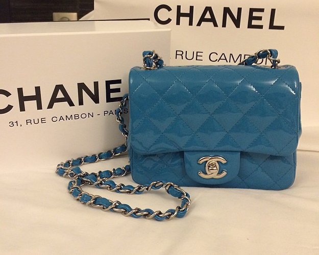Chanel-Mini-Classic-Flap-Bag-Light-Blue-Patent