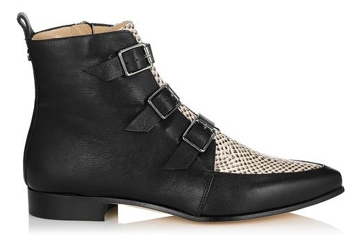 Jimmy-Choo-Marlin-Textured-and-Spotted-Leather-Ankle-Boots