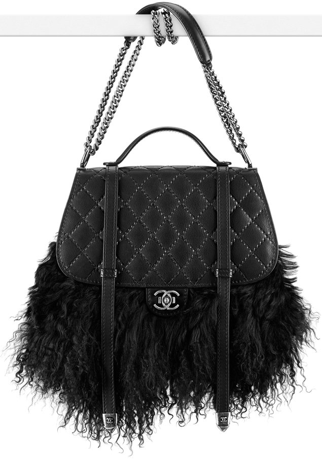 Chanel-double-flap-bag-in-lambskin-fur
