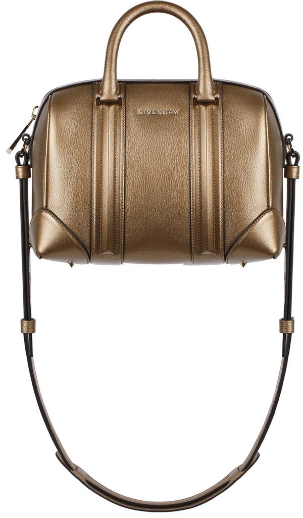 Givenchy-Mini-gold-tone-metalized-leather-Lucrezia-bag