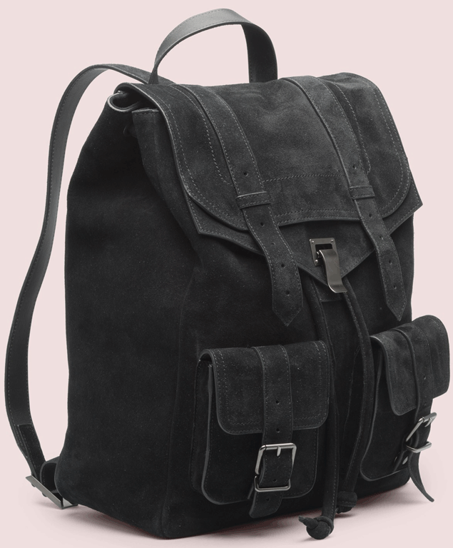 Proenza-Schouler-PS1-Backpack-Black-Suede