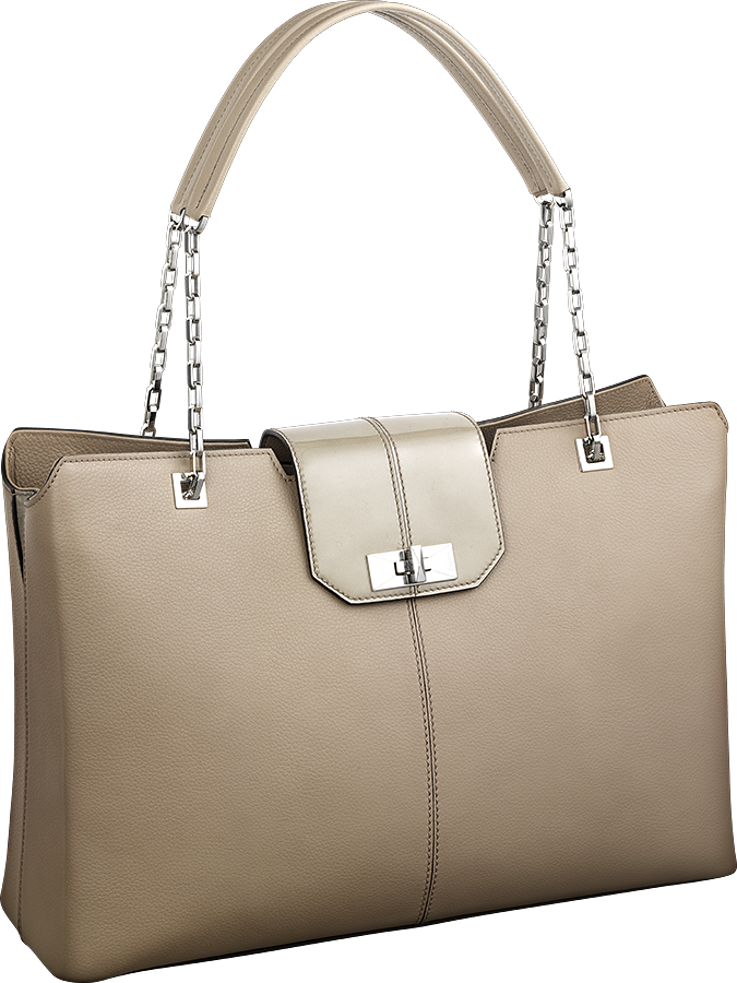 Cartier-Classic-Line-Chain-Tote-Brown