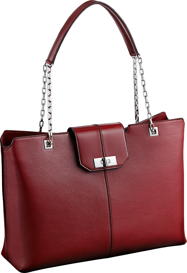 Cartier-Classic-Line-Chain-Tote-Red
