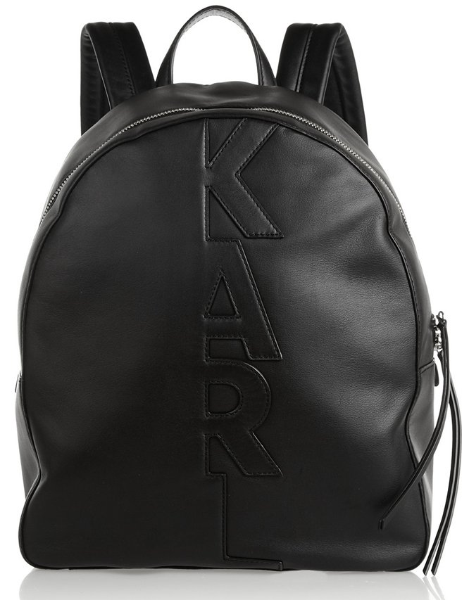 Karl-Lagerfeld-Appliqué-Leather-Backpack-2