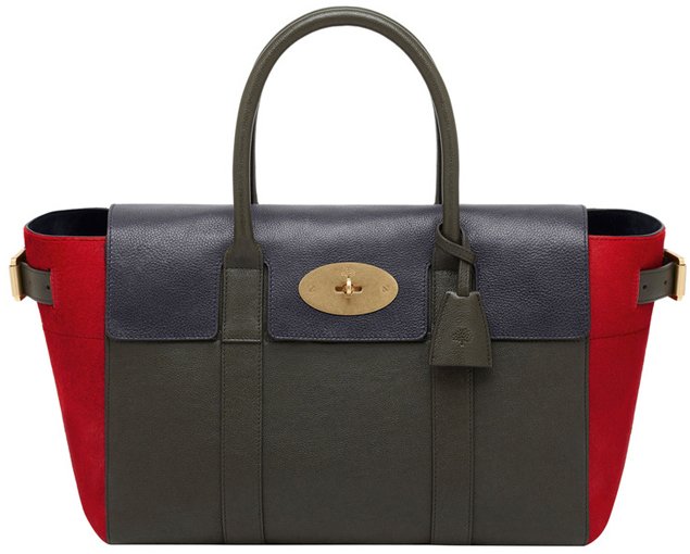 Mulberry-Bayswater-Buckle-Bag-Midnight-Blue-&-Evergreen-Polished-Buffalo-With-Poppy-Red-Haircalf