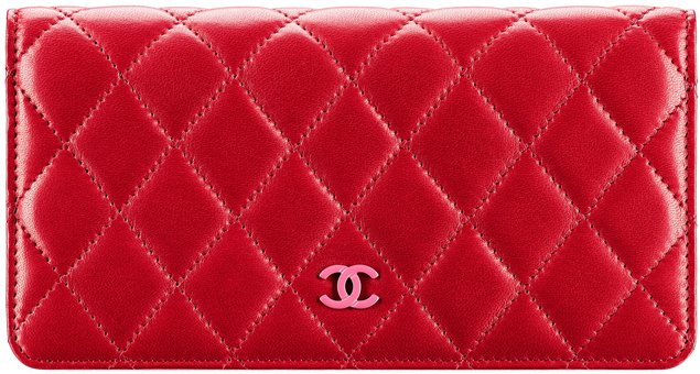 Chanel-Bi-Fold-Wallet-Red