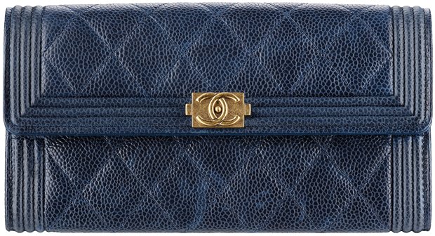 Chanel-Boy-Flap-Wallet-Grained-Blue