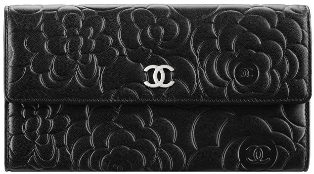 Chanel-Flap-Wallet-Camellia-Black