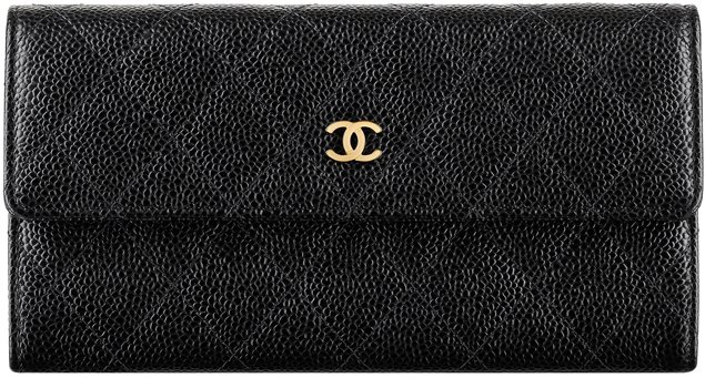 Chanel-Flap-Wallet-Quilted-Caviar
