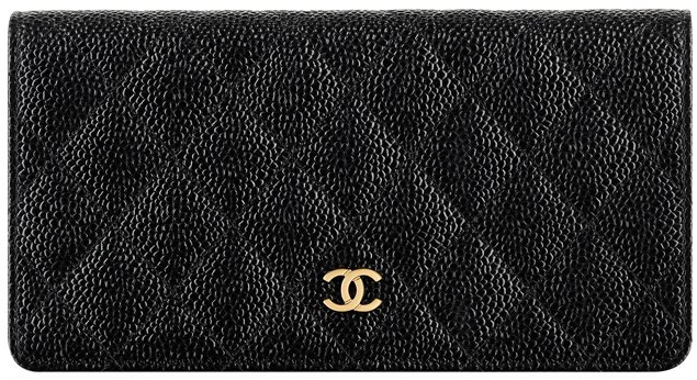 Chanel-Wallet-Bi-Fold-Black-Calfskin