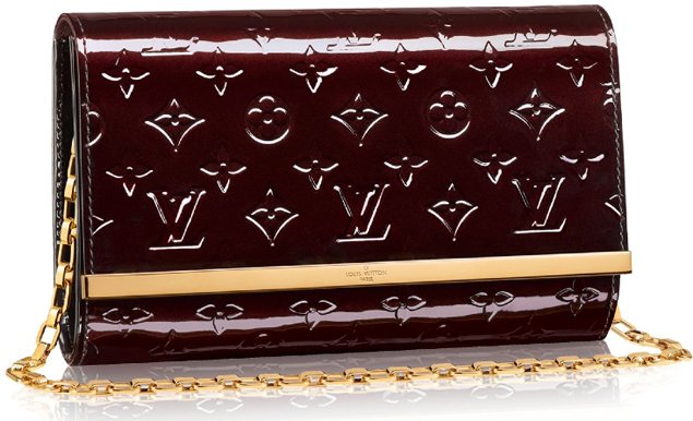 $1730 Louis Vuitton Vernis Clutch Anna Amaranto M90093 Ladies Bag,  Authentic LV