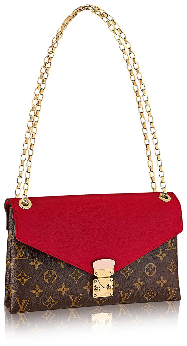 Louis Vuitton, Bags, Louis Vuitton Pallas Chain Shoulder Bag In Red