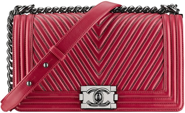 Chanel-Flap-Bag-With-Herringbone-Quilted-Embroidered-With-Thin-Chains
