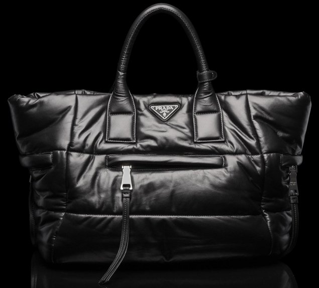 Prada Bomber Leather Tote Bag | Bragmybag  