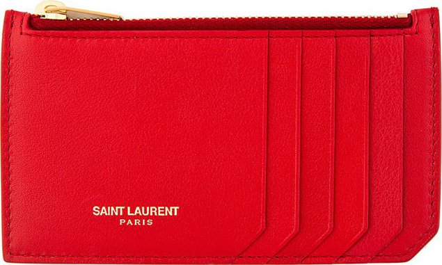 Saint Laurent Red Box Laque Card Holder | Bragmybag