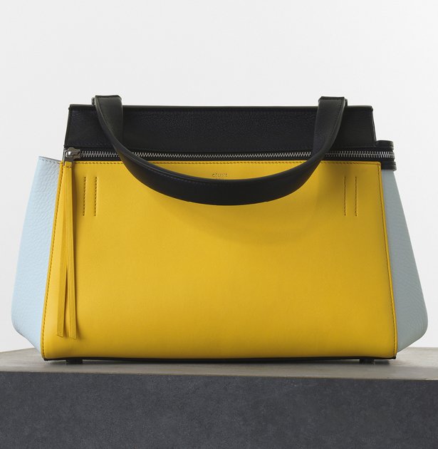 Celine-Small-Edge-Handbag-in-Yellow-Multicolour-Smooth-Calfskin